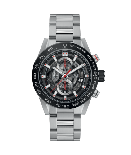 TAG Heuer Carrera Calibre Heuer 01 43 Stainless Steel / Black Ceramic / Skeleton / Bracelet